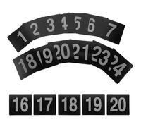 25 Pièces Panneaux de Numérotation en PVC Noir, 1 à 25, 95x100 MM | Banquets et Réunions Professionnelles, Décor Chic et Pratique, Cartes Réutilisables pour Tables