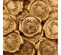 25 pièces/paquet Autocollants de cachet de cire à motif de couronne de cœur, pour invitations de mariage, invitations de fête, décoration, emballage cadeau, décoration de scrapbooking Taille UniquePol
