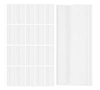 25 Pièces Pince Porte-nom en PVC Transparent, Double Face | Insertion Facile des Cartes, Format Fin et Plat, pour Maison et Bibliothèque, Maintien Sûr des Étiquettes
