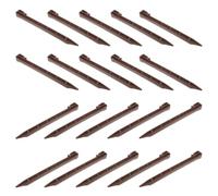 25 Pièces Piquets de Bordure de Pelouse 25 CM en Plastique Marron | Ancrage au Sol, Pose Rapide à Main, pour Bordures de Gravier et Pavés, Jardin et Patio