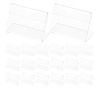 25 Pièces Porte-panneau de Table en Acrylique L | Insertion Facile du Papier, Support Incliné Pratique, pour Menus, Images et Brochures, Bureau ou Hôtel