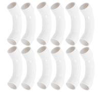25 Pièces Raccord Coudé à Balayage en PVC 90 Degrés pour Tube 20 | Courbe Large, Résistance au Feu, Blanc, Lot de Installations Électriques