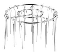 25 pièces Support de brochettes pour air fryer, barbecue vertical en acier inoxydable 16 cm, avec grille ronde et 24 brochettes, accessoires pour four, viande, légumes, fruits de mer