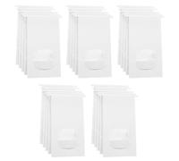 25 Sachets en Papier Kraft avec Fenetre, 17x9x6cm Résistant à l'huile Sachet Alimentaire pour Biscuits, Bonbons, Pain Pâtisserie, Sac en papier brun, Sacs Cadeau pour Mariage, Anniversaire (Blanc)