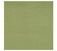 25 Serviettes de table en papier vert Olive/Sauge 16.5 x 16.5 cm REF/8083