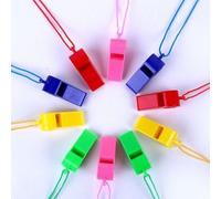 25 Sifflets Néons Avec Cordons Pour Garçons & Filles - Sport & Entrainement, Anniversaires, Cadeaux Invités, Pochettes Surprises Couleurs Aléatoires