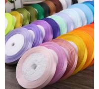 25 yards de ruban satin, ruban tressé fin de 1 yard de large, ruban d'emballage-cadeau, pour cadeaux, emballage de gâteaux et artisanat, rentrée des classes, Saint-Valentin Blanc 1#,Blanc de lait 42#,