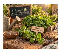 250 graines à semer - Le Grenier d'Abondance - MACHE Verte à cœur plein - Valerianella locusta