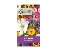 250 graines mélange fleurs gazon jardin japonais - soucis -zinnia -centaurée - lin -sauge ...