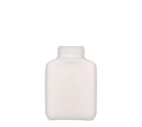 250 ml Bouteille à col large, rectangulaire, plastique HDPE, naturel, ouverture : DIN 40 EPE