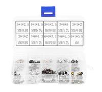 250 Pcs 10 Différents Types Bouton Poussoir Tactile Micro Interrupteur Haute Précision Bouton Poussoir Tactile Momentary Tact Assortment Kit avec Boîte En Plastique pour e Télécommande