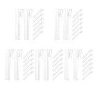 250 Pièces Crochet à Pince Réglable en Plastique Blanc | Angles Arrondis, Usage Domestique, Texture Fiable, Design Délicat, Format Compact, Sécurité D'emploi