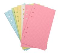 250 Pièces Recharge D’organisateur à Six Trous en Papier, Pages | Feuilles Détachables pour Carnet, Format Portable, Gestion des Notes, Étude et Voyage Couleur Aléatoire