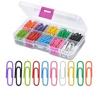250 Pièces Trombones de Bureau, Trombones Colorés avec Boîte en Plastique, Trombones Colorés Trombones Bureau, 28 mm Clips en Métal, pour Bureau, École