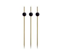 250 piques apéro bambou déco boules 12.5cm naturel - 11300