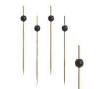 250 PIQUES APÉRO BAMBOU DÉCO BOULES 12.5CM NATUREL