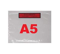 250 Pochettes document ci-inclus A5 Format 22,5 x 16,5 cm Plastique Incolore Pochette Porte Document Adhésive Autocollante a Coller sur carton