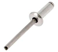 250 Rivets Aveugles Tête Plate Alu/Inox 4.8 x 16 mm - Inox A2 - D-Work