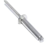250 Rivets Aveugles Tête Plate Alu/Inox 4.8 x 25 mm - Inox A2 - D-Work