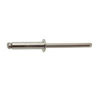 250 Rivets Aveugles Tête Plate Tout Inox 4.8 x 16 mm - ISO 15983 - DIN 7337 - Inox A2 - D-Work