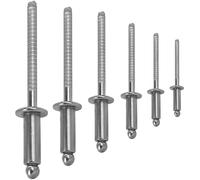 250 Rivets Aveugles Tête Plate Tout Inox 5 x 20 mm - ISO 15983 - DIN 7337 - Inox A2 - D-Work