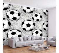 250 x 175 cm Papier Peint Photo Panoramique Géométrie Sports | Classique Football papier peint Pour Salon Chambre Bureau Couloir décoration Peinture murale décor Murale Moderne