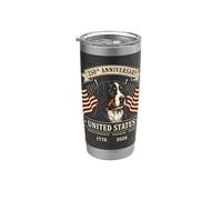 250 Years USA Anniversary Bernese Mountain Dog Gobelet isotherme en acier inoxydable double paroi