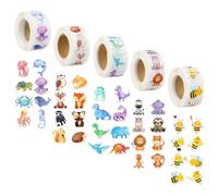 2500 Gommettes Autocollantes Animaux - 5 Rouleaux Thèmes Abeille, Dinosaure, Forêt, Safari & Marin, 40 Motifs Mignons, Gommettes Enfant Éducatives, Autocollant Enfant pour Décoration et Jeu