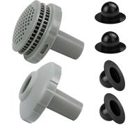 25022E Kit de connecteur de jet d'eau de piscine avec grille de sortie, buse d'entrée et bouchon de trou avec raccords de 3,2 cm