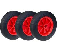 250mm 10" Inch Rubber Wheel Power Washer Generator 1 Inch Bore 250kgs (Set of 3)