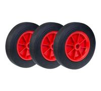 250mm 10" Inch Rubber Wheel Power Washer Generator 1 Inch Bore 250kgs (Set of 3)