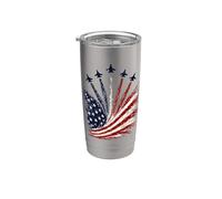 250th Anniversary USA Patriotic 4th July Fly Over Gobelet isotherme en acier inoxydable double paroi