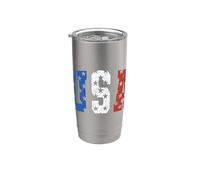 250th Anniversary USA Patriotic 4th July US Logo Gobelet isotherme en acier inoxydable double paroi