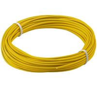 250x Goobay 55041 toron de cuivre isolé, 10 m, jaune - câble en cuivre monofilaire, multifilaire (18x 0,1 mm)