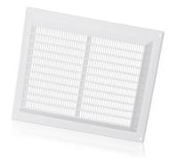 250x170mm Grille de Ventilation en Plastique ABS Blanc avec Moustiquaire - Grilles d'aération