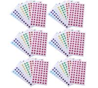 2520 Pièces Gommettes Étoiles Autocollantes 6 Couleurs, Autocollant Étoile Brillant pour Décoration et Récompense, Stickers Étoile Décoratifs pour Scrapbooking et Loisirs Créatifs
