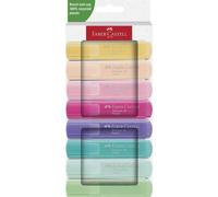 Faber-Castell Surligneur Textliner 46 Pastel — étui de 8, pointe biseautée 1–5 mm, rechargeable