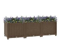 2560®CD Lit surélevé de jardin NEW - Jardinière - Bac à Fleurs Pots d'extérieur 120x40x38 cm Polypropylène MEUBLE Haut de gamme