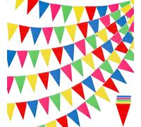25m coloré fanion bannière drapeaux anniversaire banderole bannière ouverture tenture murale en plein air événement salle de te guirlande décor à la maison 1PCS