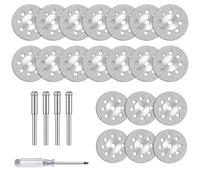 25pcs Disque Diamant Outil Rotatif Multifonction Mini Tronconner Carrelage | Verre ceramique, meuleuse accessoire mandrin 3mm, kit decoupe precise 38g, coupe plaque, bricolage, tronconnage