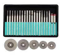 25pcs Fraise diamant - Tige 3.2mm compatible Dremel - Pour graver, polir, couper verre céramique métal