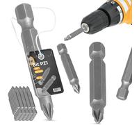 25x Embout Magnétique PZ1 50mm Pozidriv Tournevis 1/4'' Acier Tête Magnétique Alliée Tige Hexagonale Robuste Antidérapant