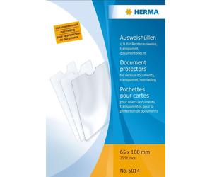 25x Herma 5014 pochettes pour cartes d'identité 65x100 mm pour cartes de retraite