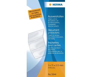 25x Herma 5044 Pochettes pour cartes d'identité 3x71x11