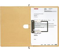 25x Leitz 1989-00-00 Dossier suspendu ALPHA® à piqûre tubulaire Flexofil carton natron brun naturel