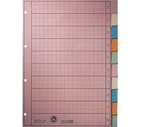 25x Leitz 4340-00-00 Intercalaires - vierges, papier, A4, 10 feuilles, onglets 2x 5 couleurs