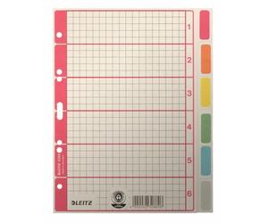 25x Leitz 4355-00-85 4355 Intercalaires vierges Carton couleur imprimé A5 6 feuilles