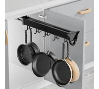 26-56CM Organisateur Coulissant Pour Casseroles Et Poêles, Barre De Suspension En Alliage D'aluminium Avec Crochets Réglables, Pour Placard, Porte-cravates, Porte-ceintures Et Porte-foulards(41CM)