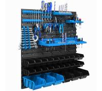 26 bacs gerbables Etagère murale plastique 77 x 78 cm Porte-outils atelier garage Système de stockage Bacs à bec Schütte