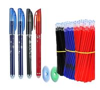 26 pièces/ensemble Kawaii stylos effaçables 0.5mm stylo Gel encre Gel étanche papeterie fournitures d'écriture scolaire pour cahier bureau étudiant 26 Pcs Red Set